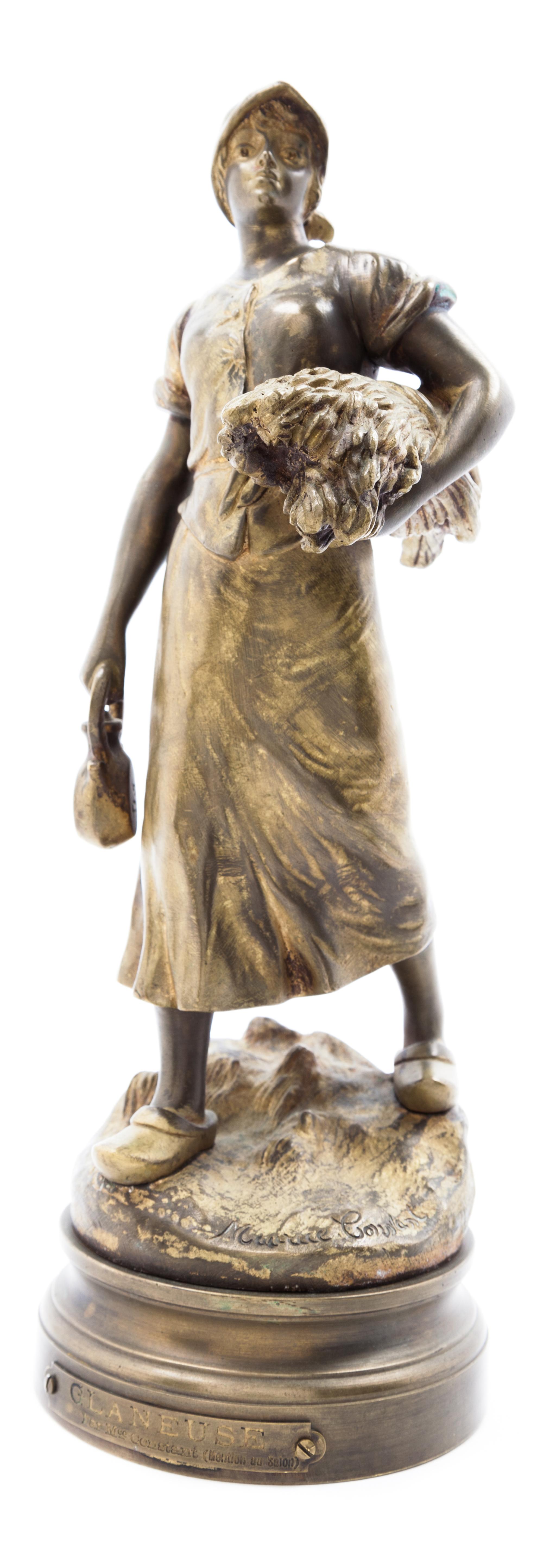 A French Gilt Bronze Figure Height 12 inches. — MAURICE CONSTANT (1875-1919)
