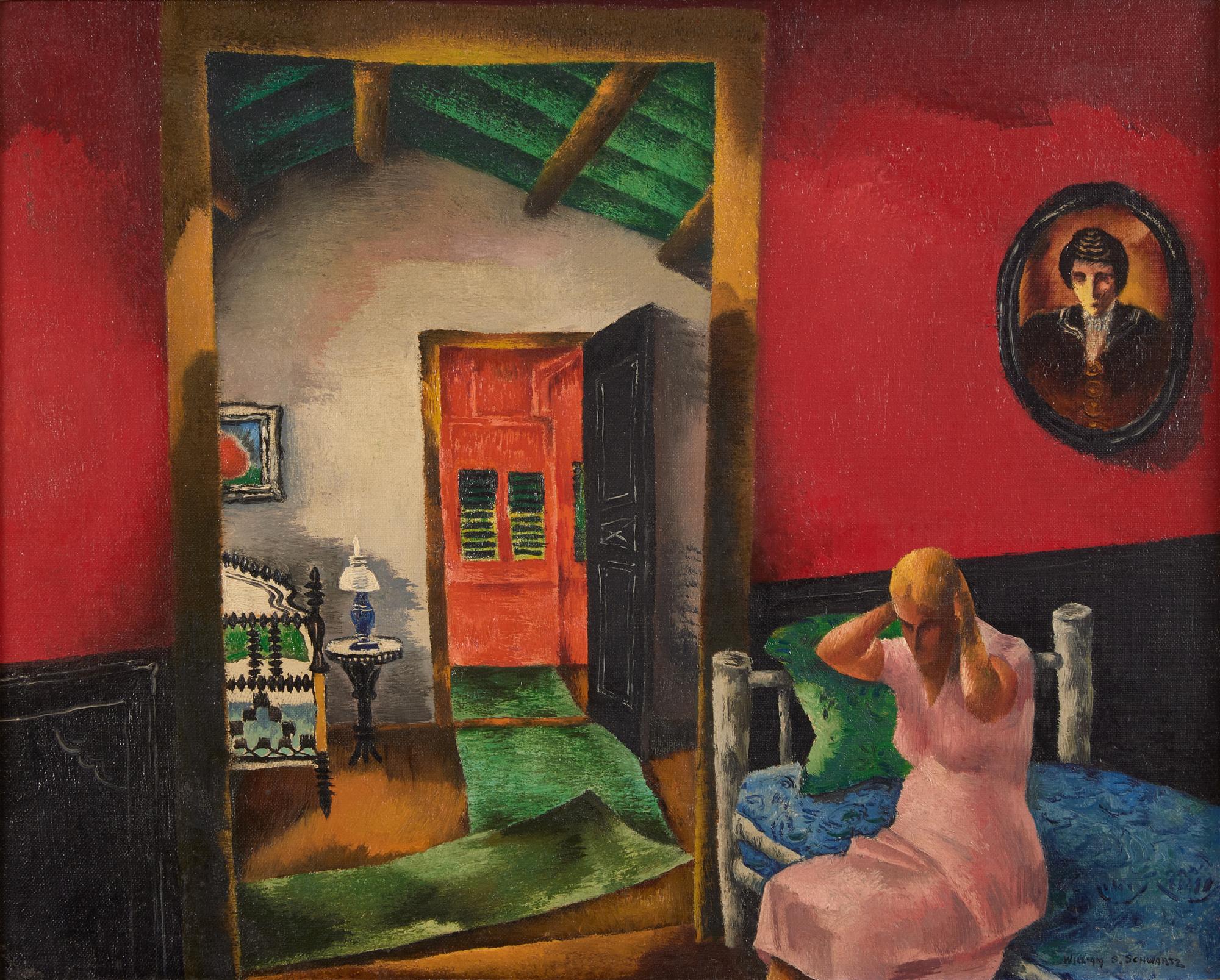Interior with Red Wall, c. 1930s
