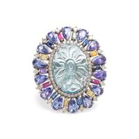 MULTIGEM AND DIAMOND RING