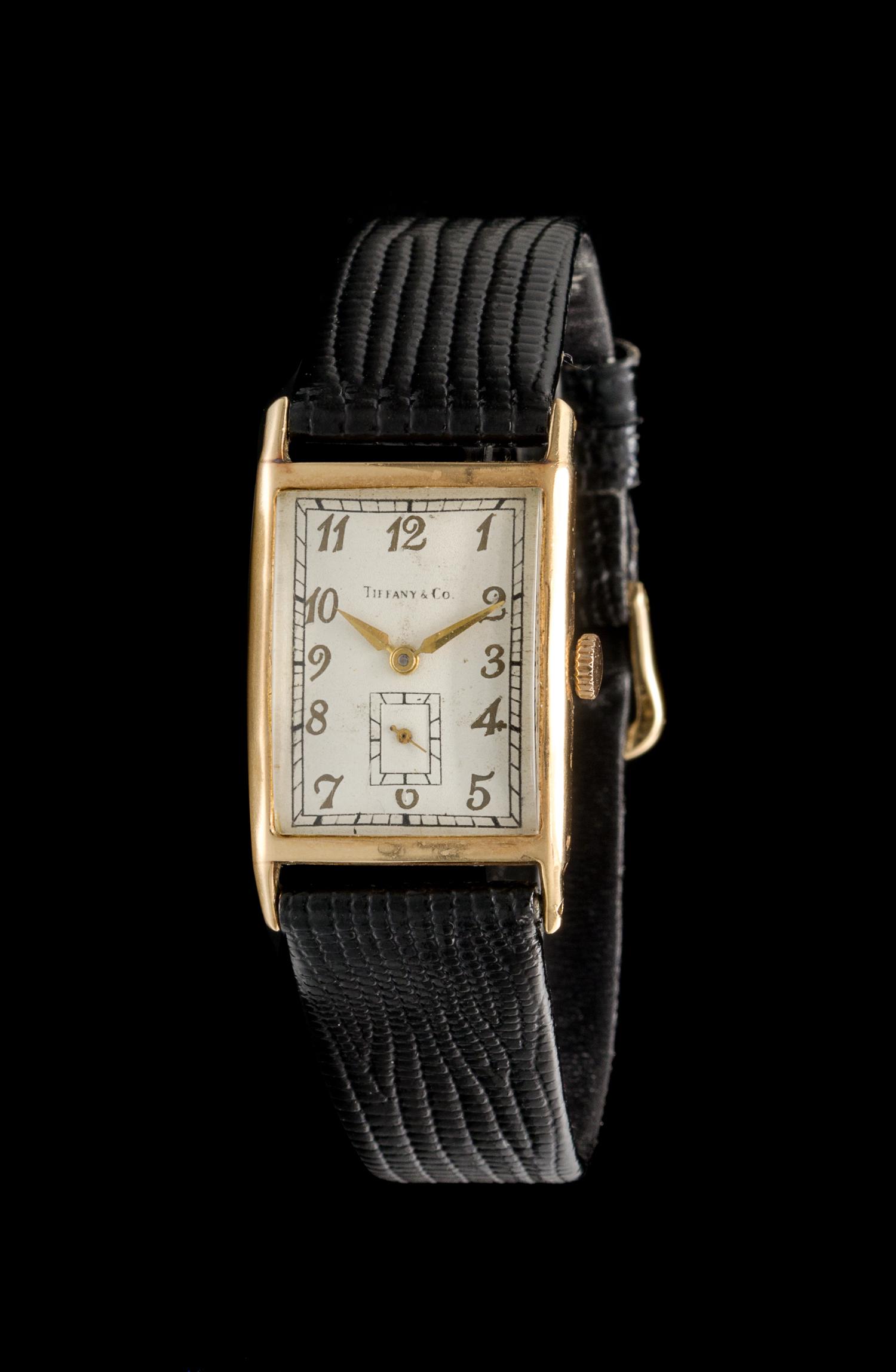 A 14 Karat Yellow Gold Watch, Movado for Tiffany & Co.,