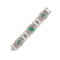 Colombian Emerald and Diamond Bracelet