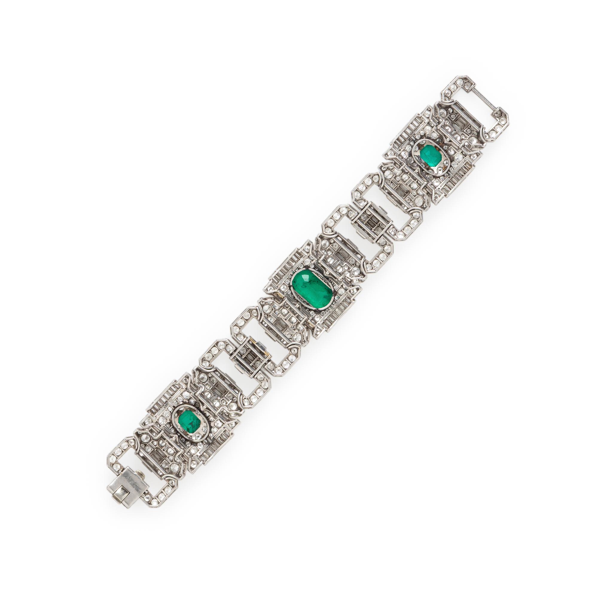 Colombian Emerald and Diamond Bracelet