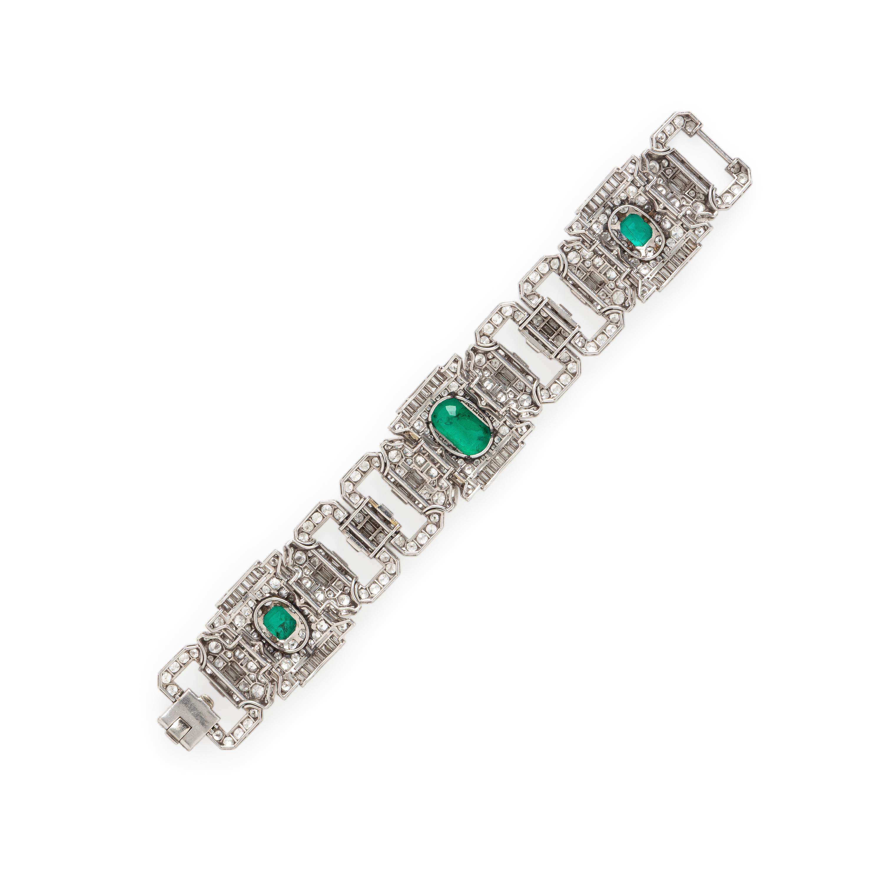 Colombian Emerald and Diamond Bracelet