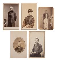[LINCOLN, Abraham (1809-1865)]. 8 CDVs of soldiers and civilians wearing Lincoln mourning badges and bands, incl. First Lt. Sylvester Shepard, 91st New York Volunteers, KIA at Port Hudson.