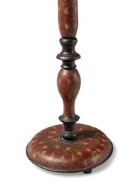 A Kashmiri Style Painted Wood Floor Lamp