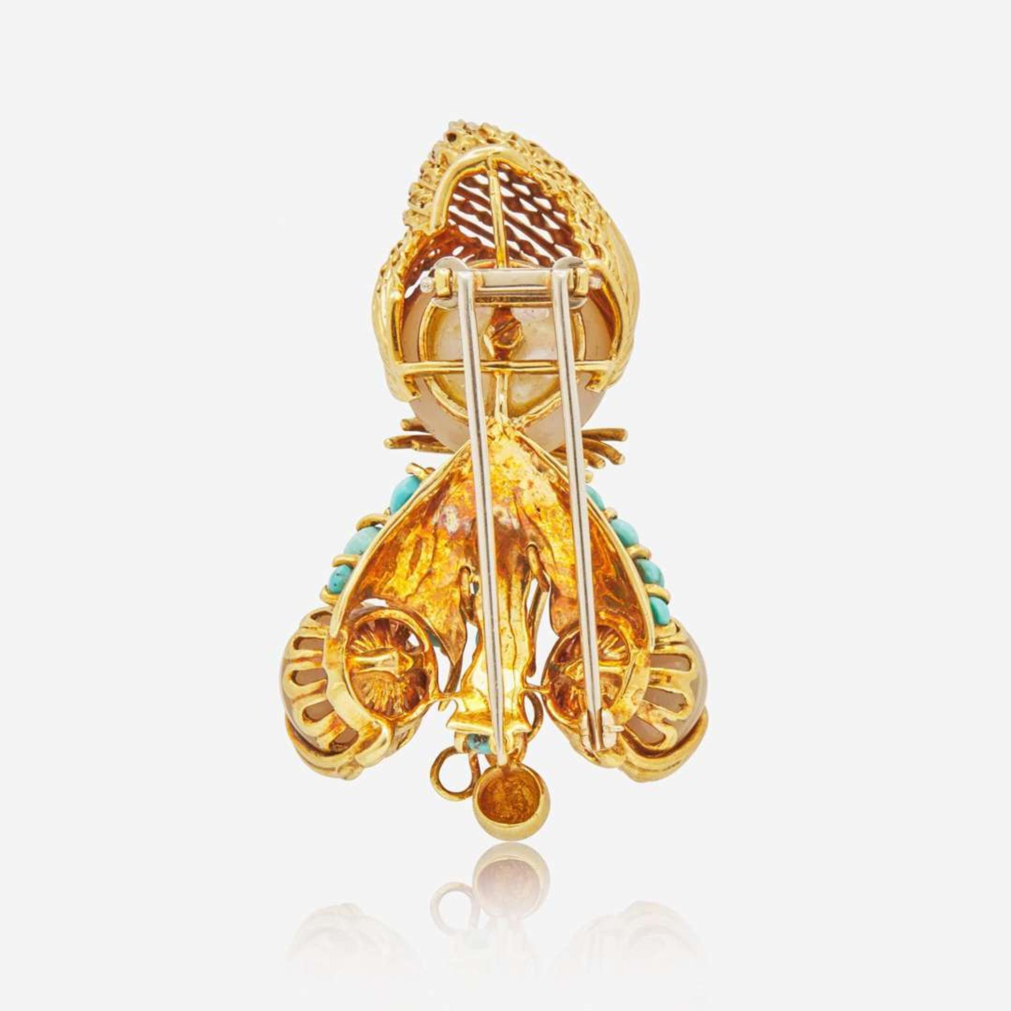 An 18K Yellow Gold and Gemstone Brooch by Dessin Dessin, Paris