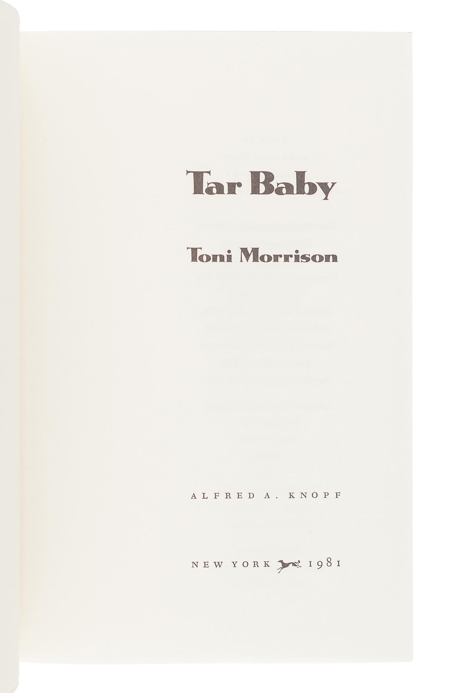 [MORRISON, Toni (1931-2019).] A Group of 3 FIRST EDITIONS SIGNED BY MORRISON, comprising: