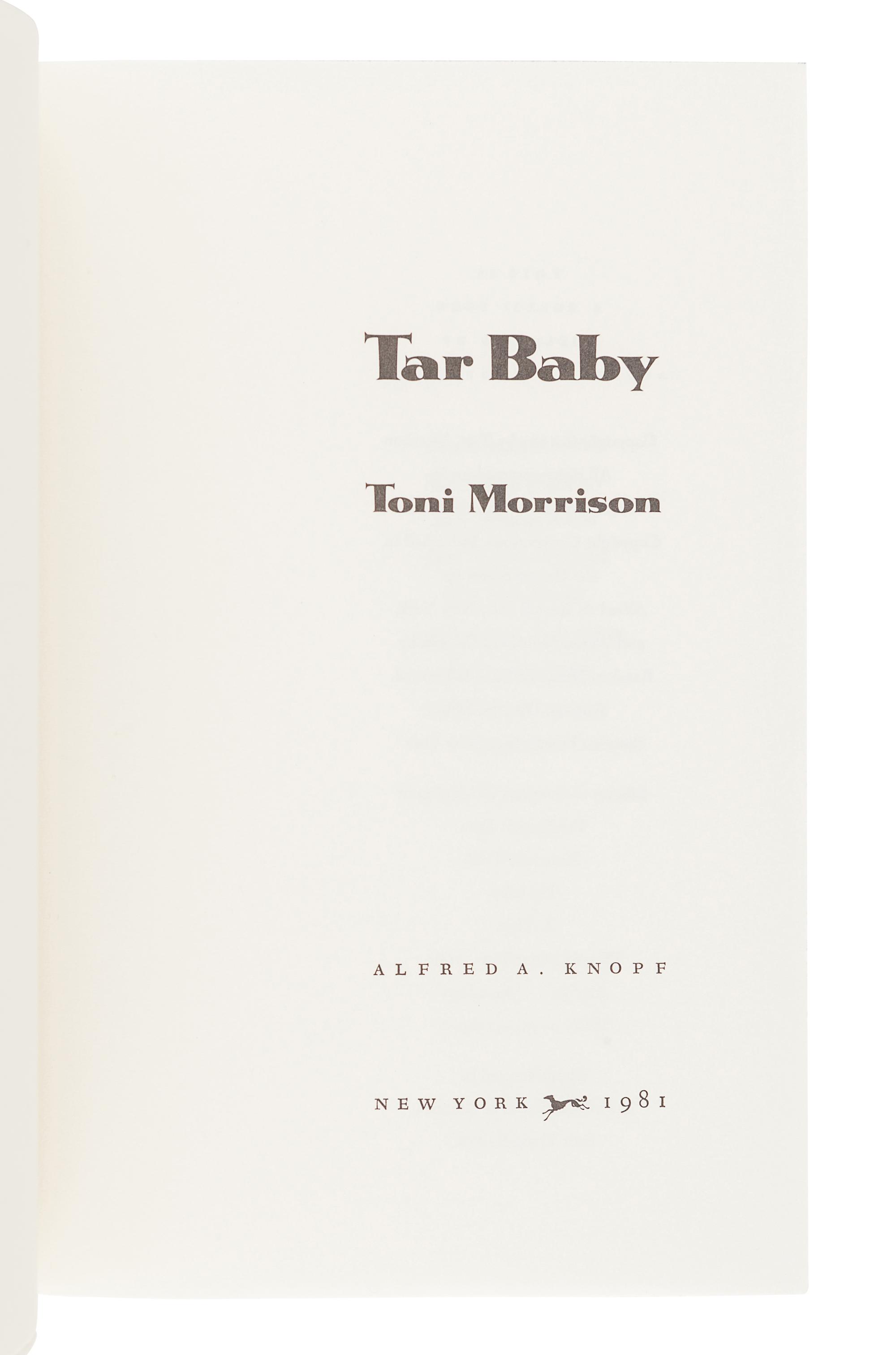 [MORRISON, Toni (1931-2019).] A Group of 3 FIRST EDITIONS SIGNED BY MORRISON, comprising: