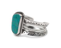 Sterling Silver and Lone Mountain Turquoise Cuff Bracelet