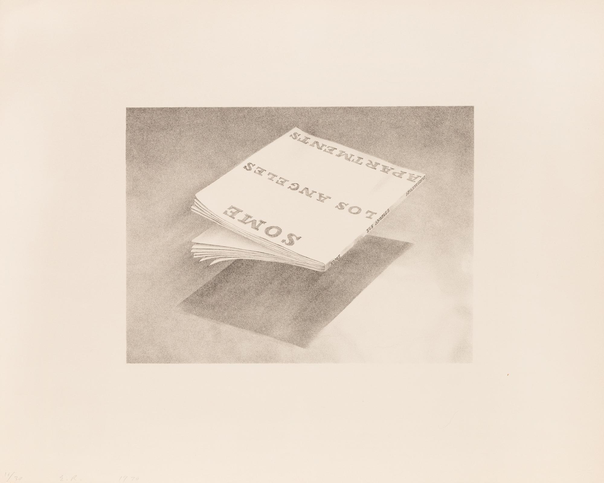 Ed Ruscha, (American, b. 1937), Some Los Angeles Apartments (from Book Covers), 1970