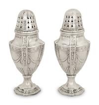 A Pair of Continental Silver Sugar Casters