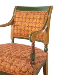 A Pair of Neoclassical Style Painted Armchairs