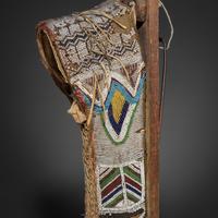Kiowa Beaded Hide Doll Cradle