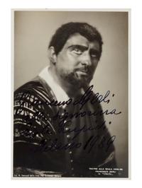 [20TH-CENTURY OPERA SINGERS]. A group of 6 photographs or photographic postcards of opera singers from the 1930s, most signed and inscribed, comprising images of:
