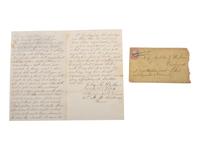 Private John R. Hallam, Company H., 2nd Ohio Volunteer Infantry Regiment. Pocket watch and letter.