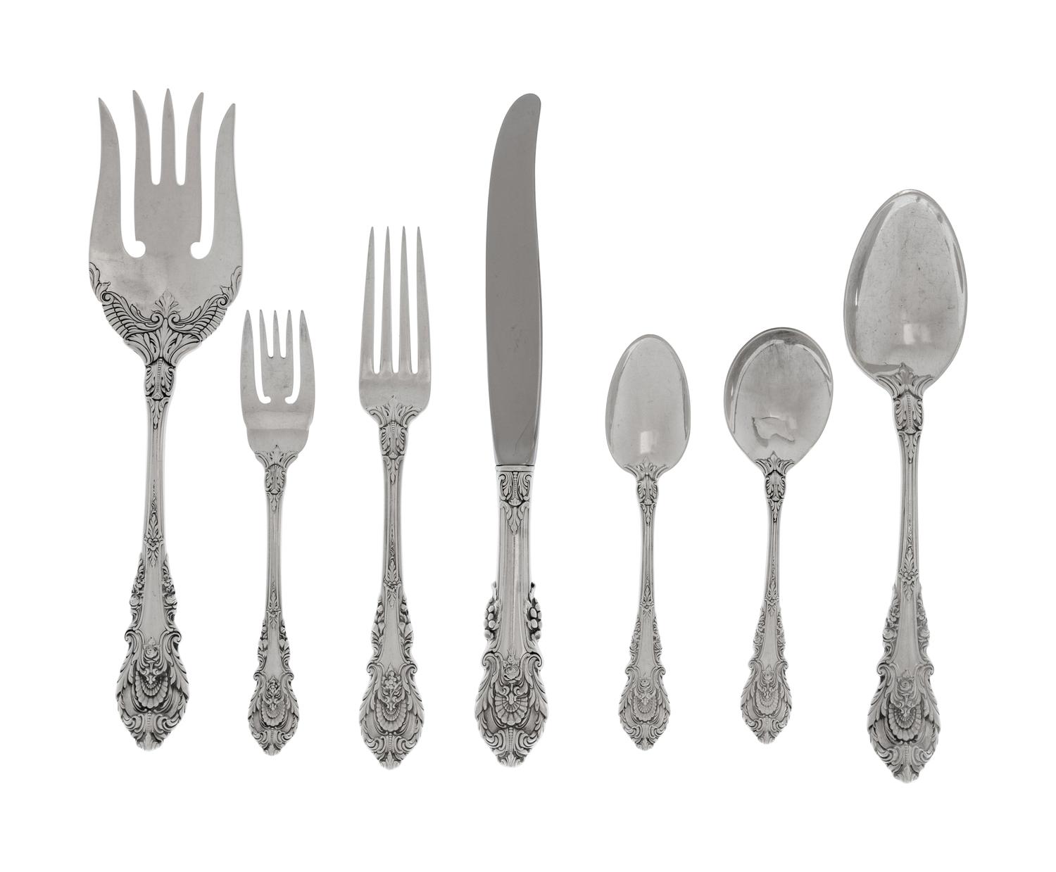 An American Silver Flatware Service