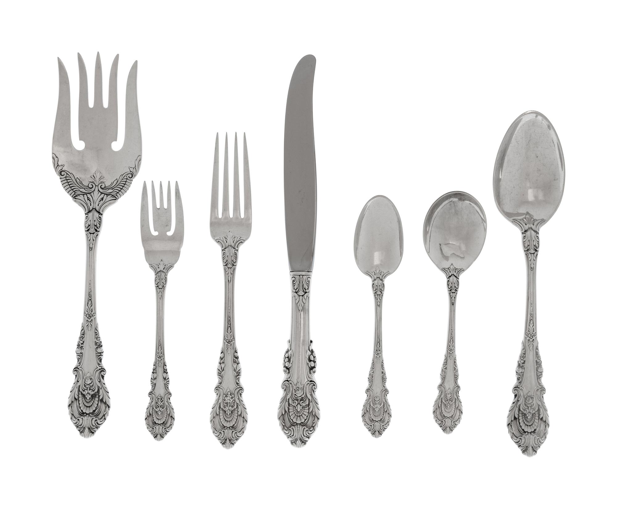 An American Silver Flatware Service