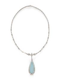 AQUAMARINE AND DIAMOND NECKLACE