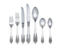 A Wallace Silversmiths Grand Baroque Silver Flatware Service