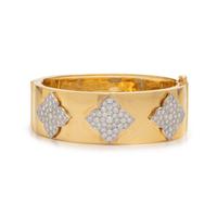 BICOLOR GOLD AND DIAMOND BANGLE BRACELET