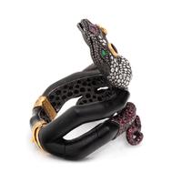 LOTUS ARTS DE VIVRE, MULTIGEM DOUBLE SNAKE BRACELET