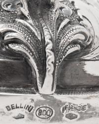 A Pair of Italian Silver Five-Light Candelabra