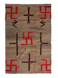 Navajo Transitional Weaving / Rug, with Whirling Logs