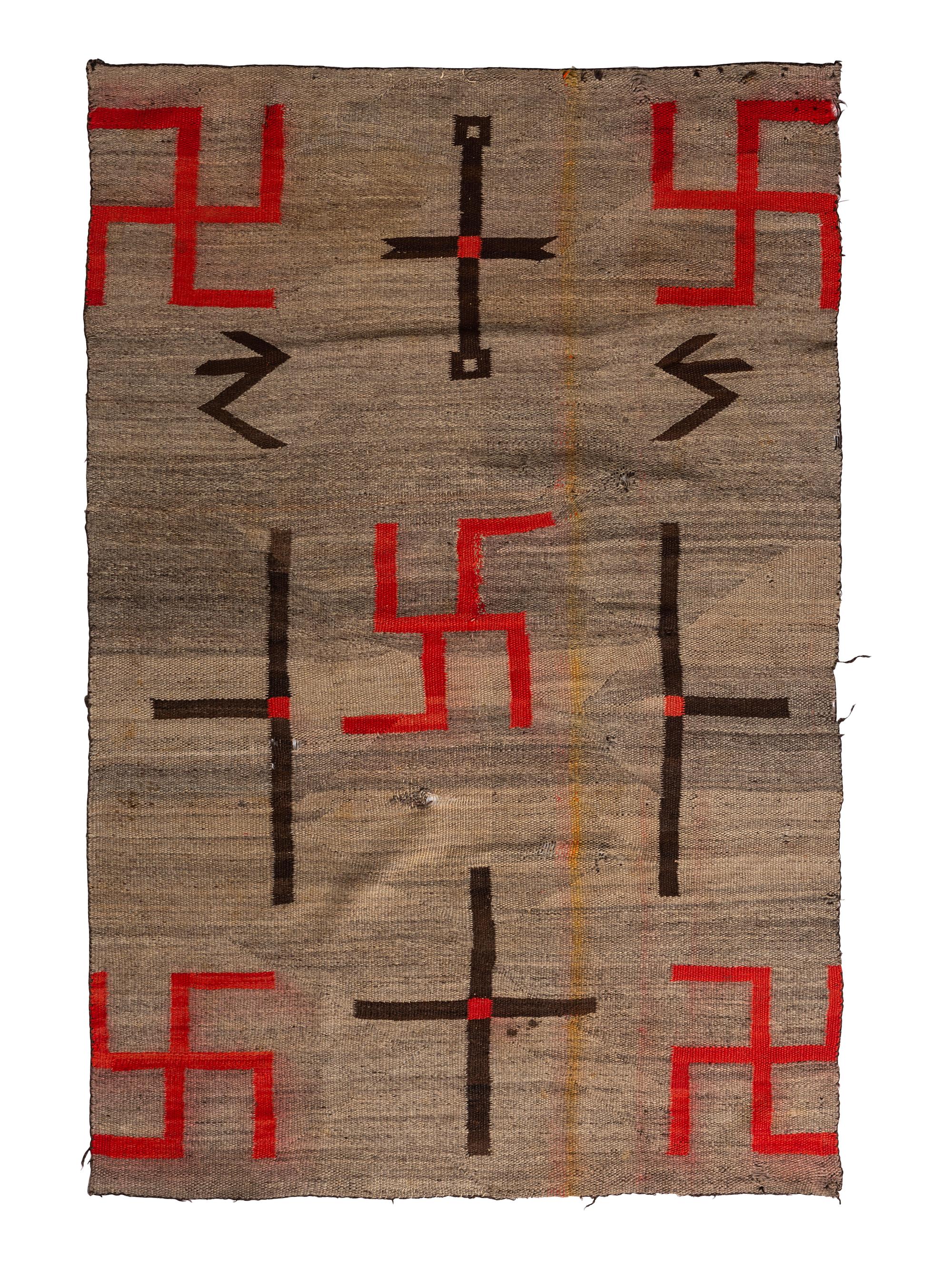 Navajo Transitional Weaving / Rug, with Whirling Logs