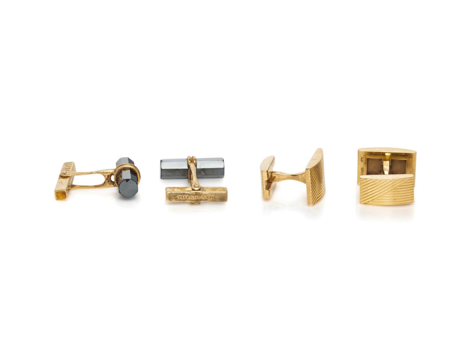 TIFFANY & CO., TWO PAIRS OF CUFFLINKS