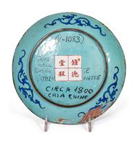 Three Chinese Canton Enamel on Copper Articles