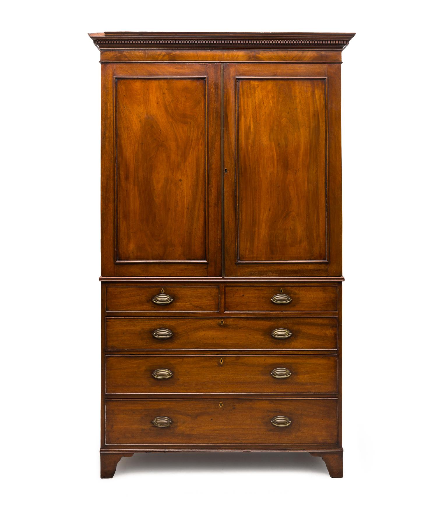 A Regency Mahogany Linen Press