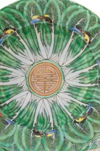 A Group of Eleven Chinese Export Porcelain Cabbage Leaf Plates