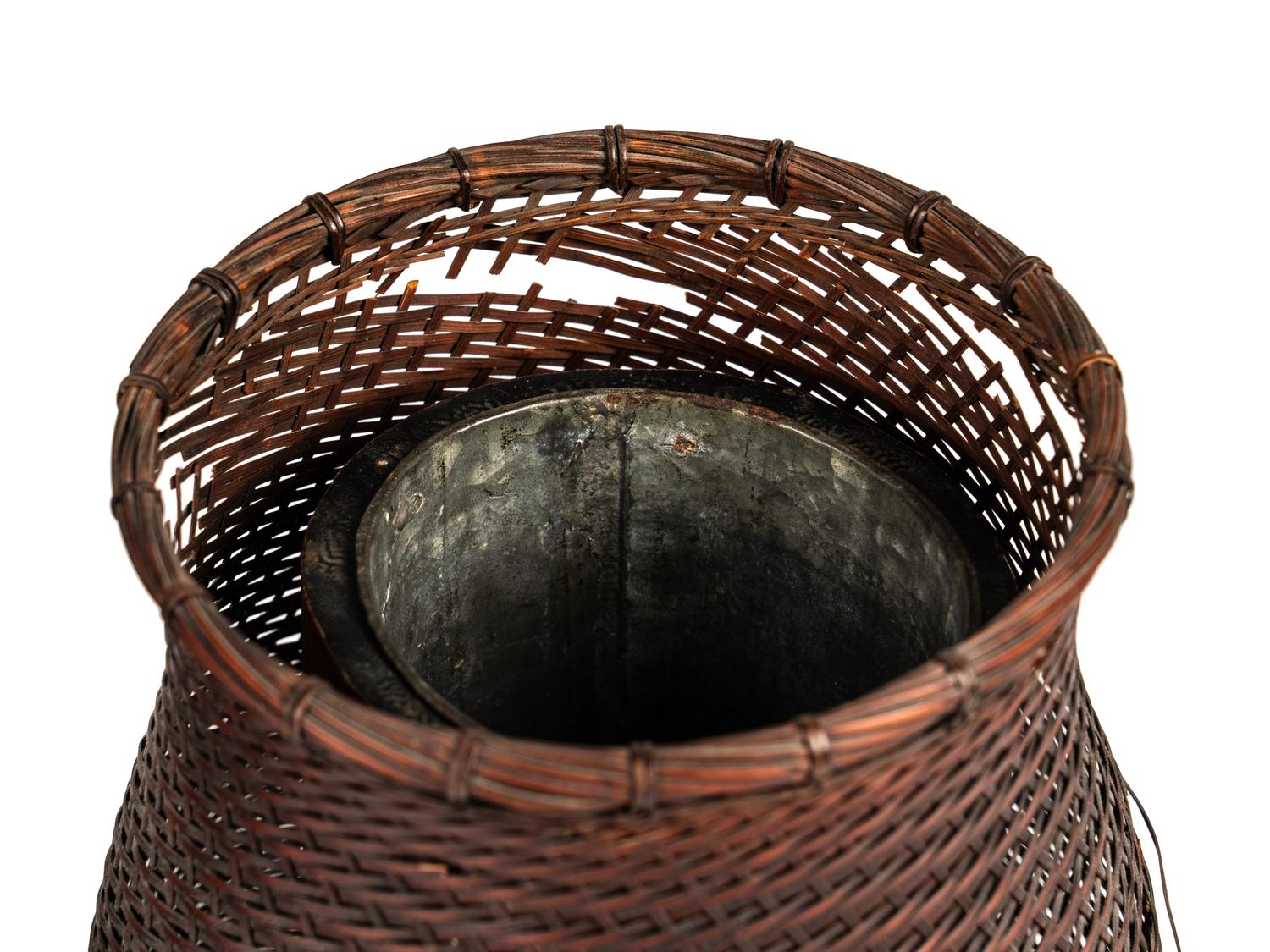 Four Japanese Bamboo Ikebana Baskets