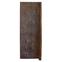 A Pair of Carved Wood Doors 27" W x 3" D x 78" H and 29" W x 4" D x 79" H — Peru, 19th/20th Century