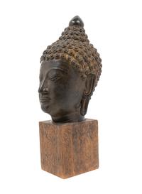 A Thai Bronze Head of Buddha