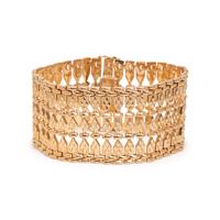 YELLOW GOLD FANCY LINK BRACELET