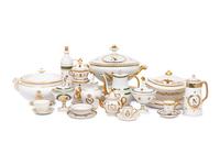 An Assembled Collection of Continental Porcelain Napoleonic Tableware