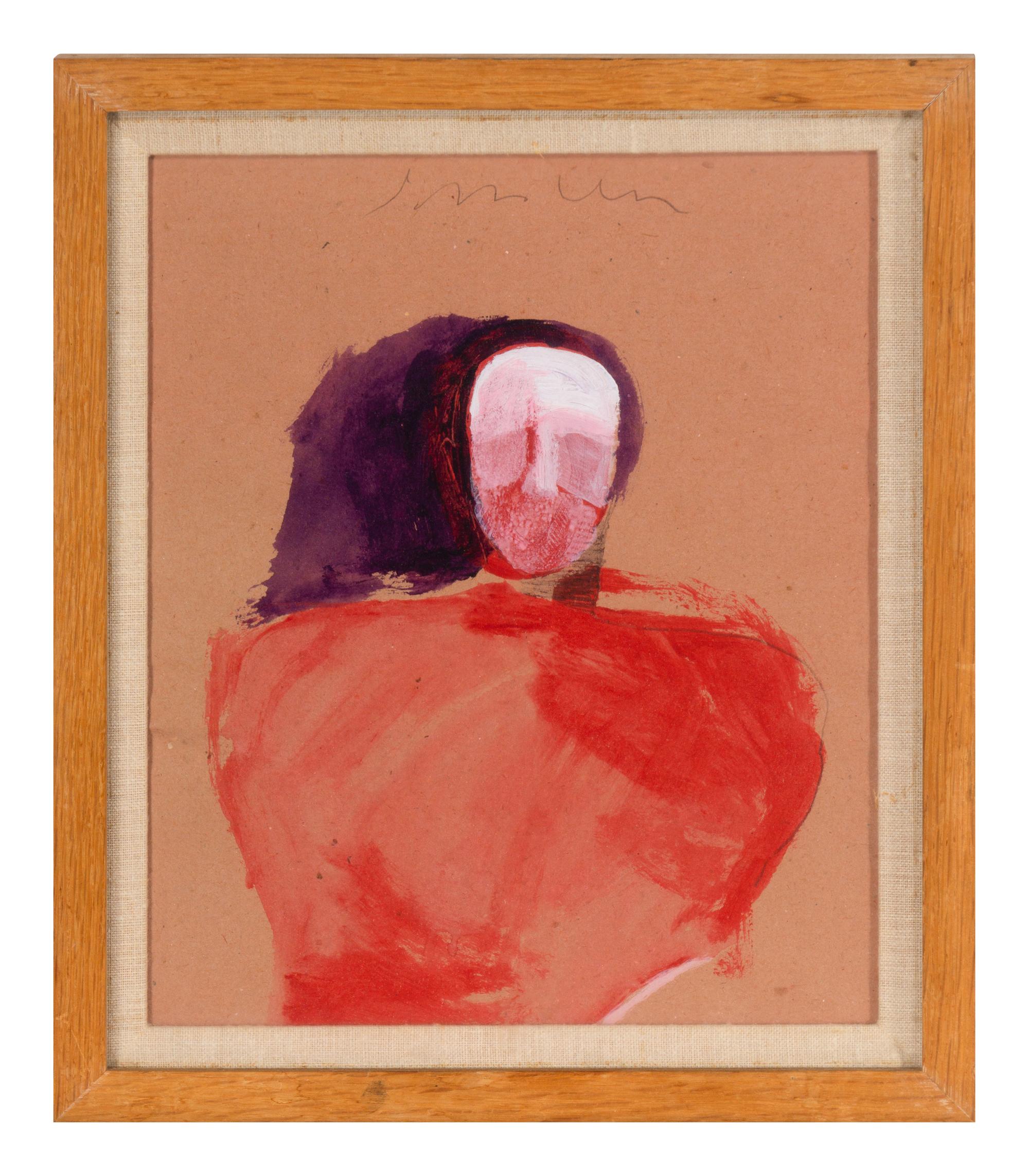 Two Works: Figure in Red and Figure in Purple