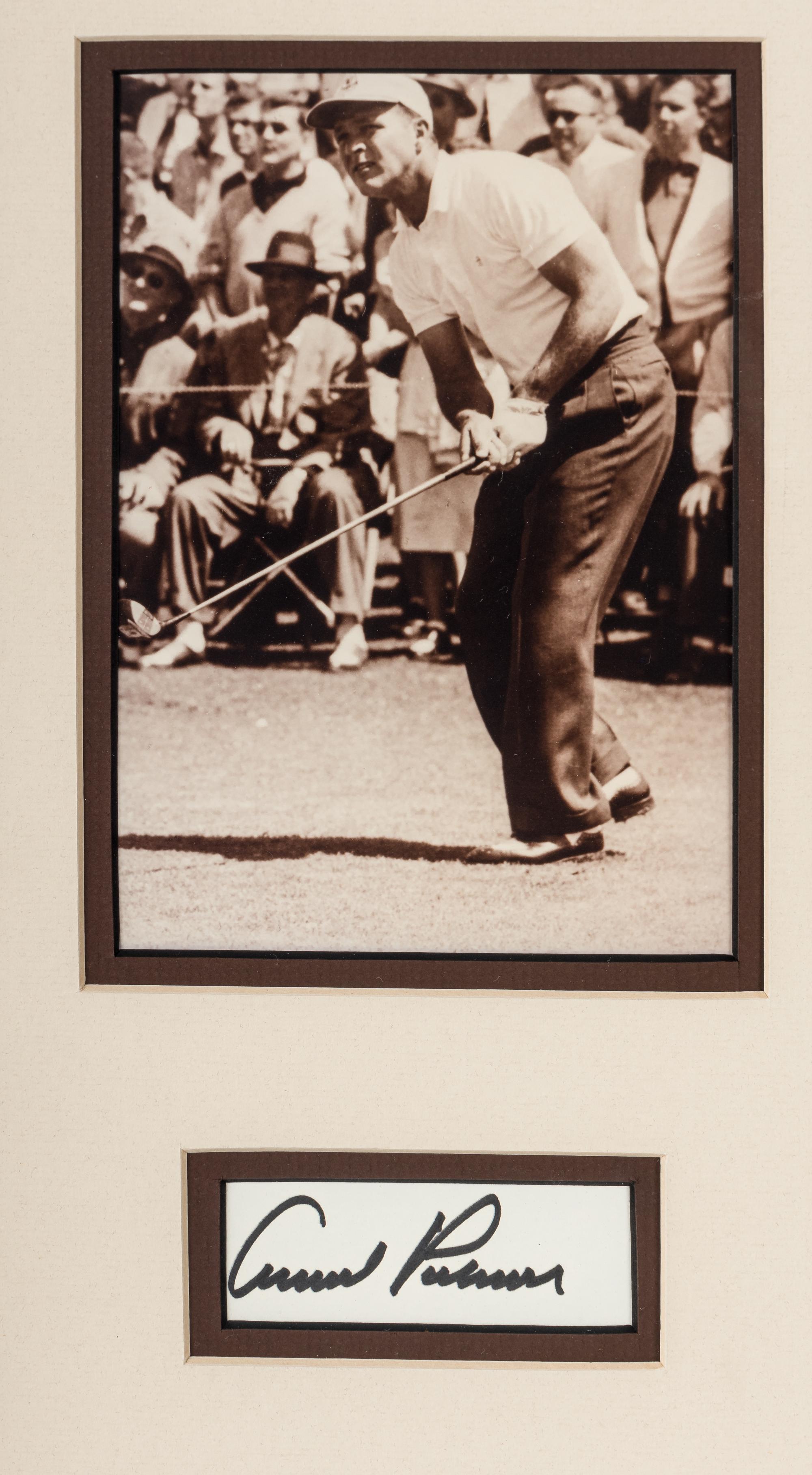 A Group of Arnold Palmer and Jack Nicklaus Displays Featuring Dual Signed Autograph 1962 U.S. Open Presentation