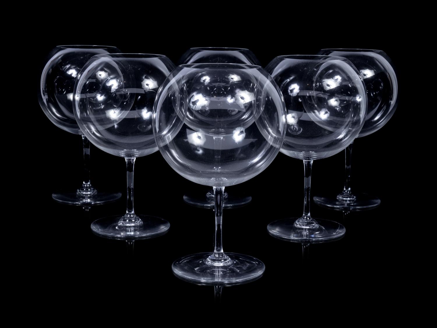 A Set of Twelve Baccarat D é gustation Roman é e Conti Glasses