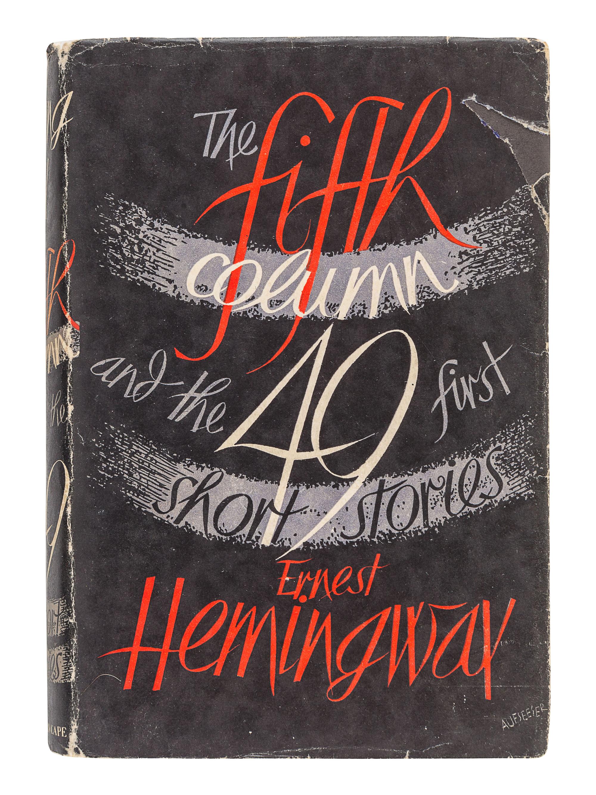 HEMINGWAY, Ernest. A group of 5 FIRST ENGLISH EDITIONS, comprising: