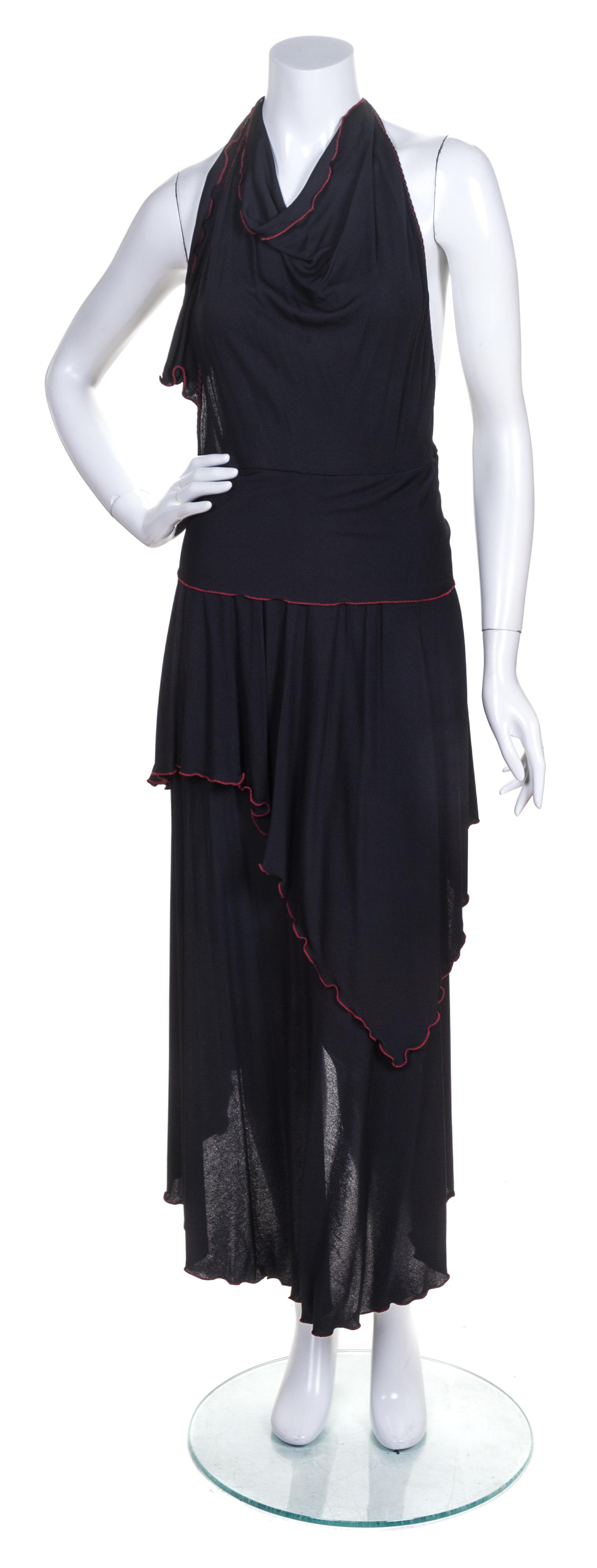 A Stephen Burrows Black Skirt Ensemble, Skirt size 8.