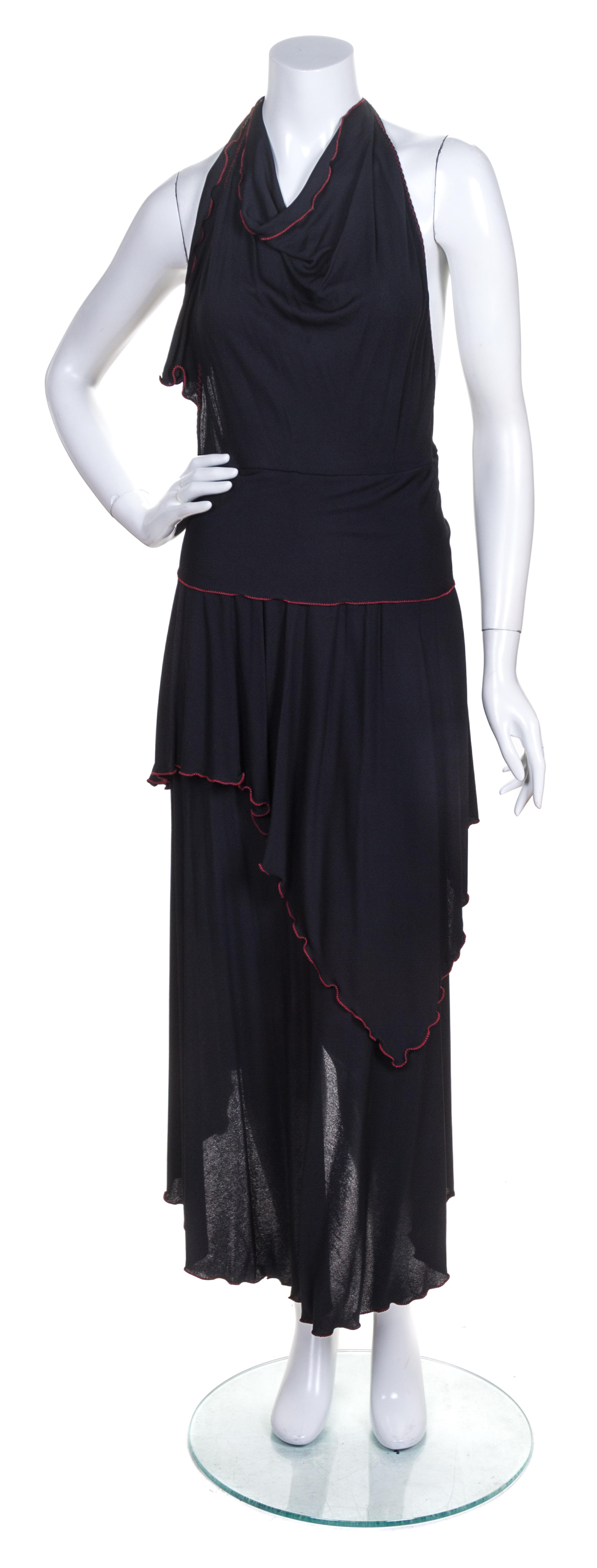 A Stephen Burrows Black Skirt Ensemble, Skirt size 8.