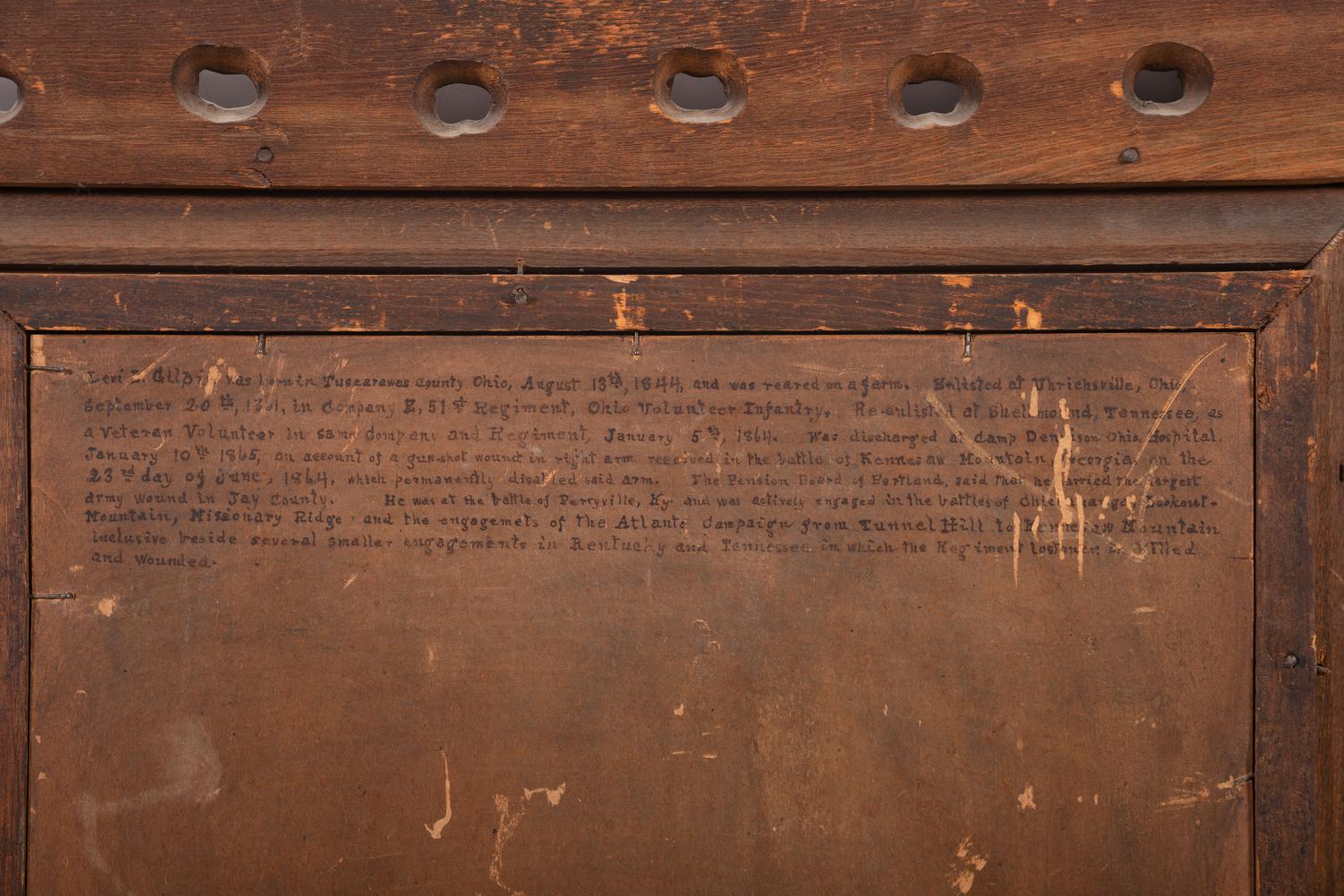 [CIVIL WAR] GILPIN, Levi L. (1844-1931). A group of 3 items identified to Corporal Levi L. Gilpin, 51st Ohio Volunteer Infantry, comprising: