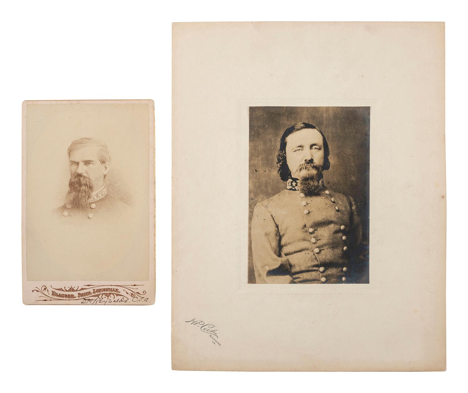 [CIVIL WAR]. A group of 3 images of Confederate generals, incl. Henry Sibley, George Pickett, and D.H. Reynolds.