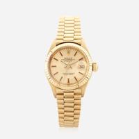 A lady's automatic gold watch, Rolex Oyster Perpetual, datejust 6917 C.1975