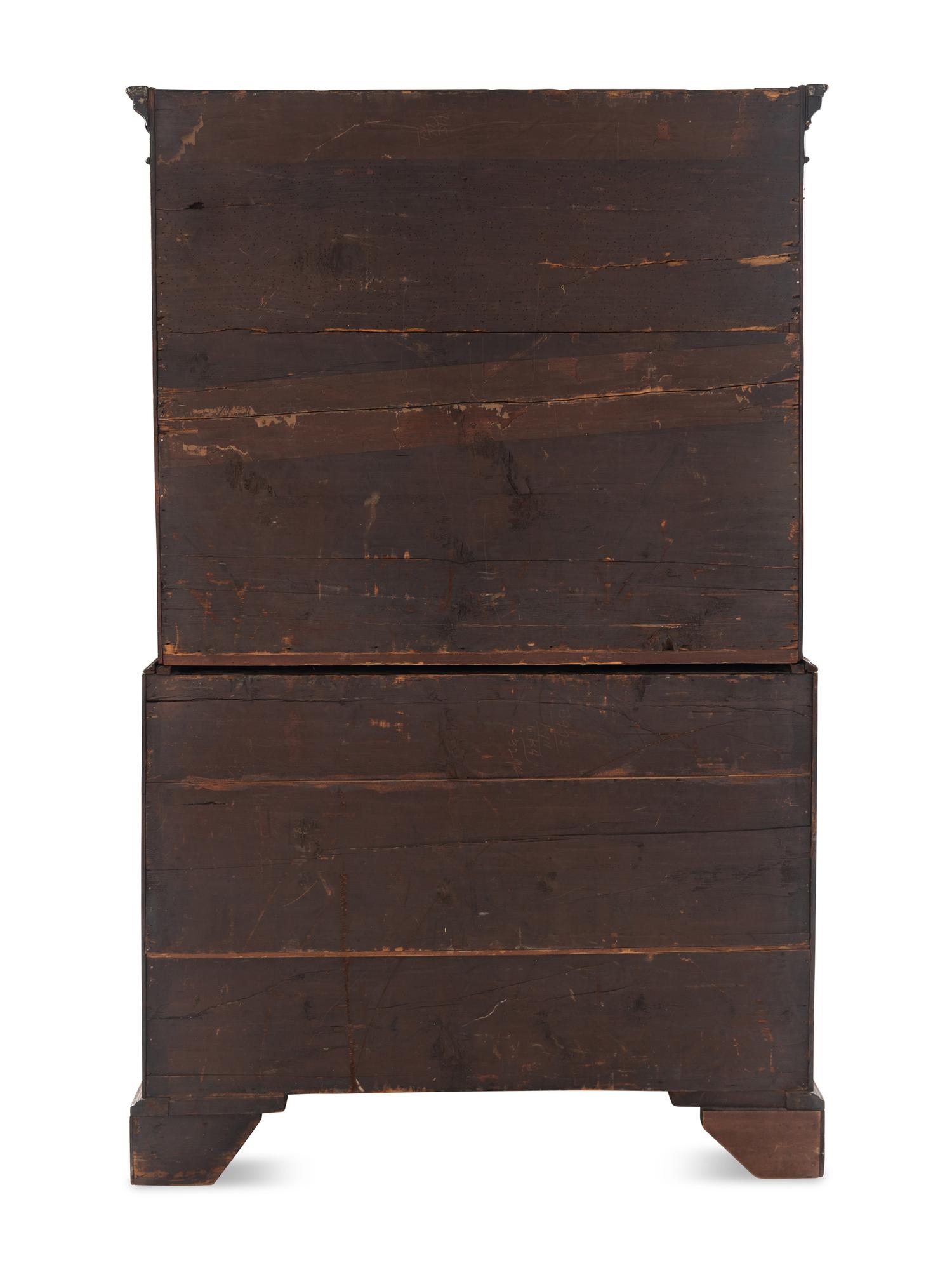 A George III Figured Mahogany Chest on Chest