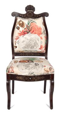 A French Charles X Style Inlaid Rosewood Side Chair Height 40 inches. — 19TH CENTURY