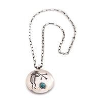 Reversible Silver Overlay and Turquoise Necklace