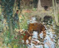 Au bord de la rivière, près du moulin